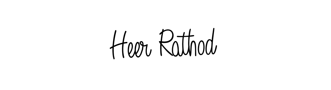 How to make Heer Rathod name signature. Use Angelique-Rose-font-FFP style for creating short signs online. This is the latest handwritten sign. Heer Rathod signature style 5 images and pictures png