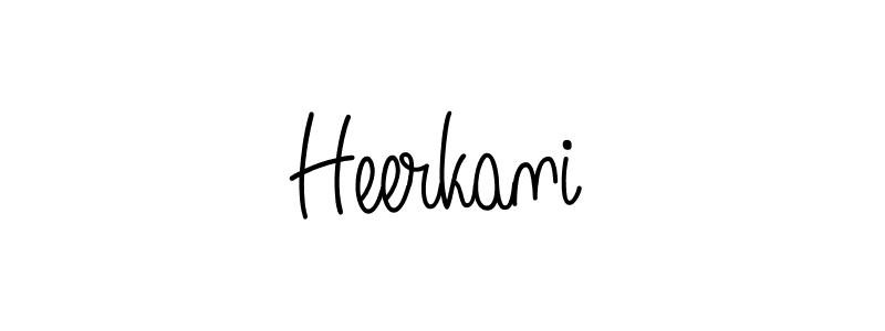 How to make Heerkani name signature. Use Angelique-Rose-font-FFP style for creating short signs online. This is the latest handwritten sign. Heerkani signature style 5 images and pictures png