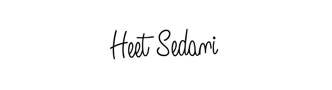 Use a signature maker to create a handwritten signature online. With this signature software, you can design (Angelique-Rose-font-FFP) your own signature for name Heet Sedani. Heet Sedani signature style 5 images and pictures png