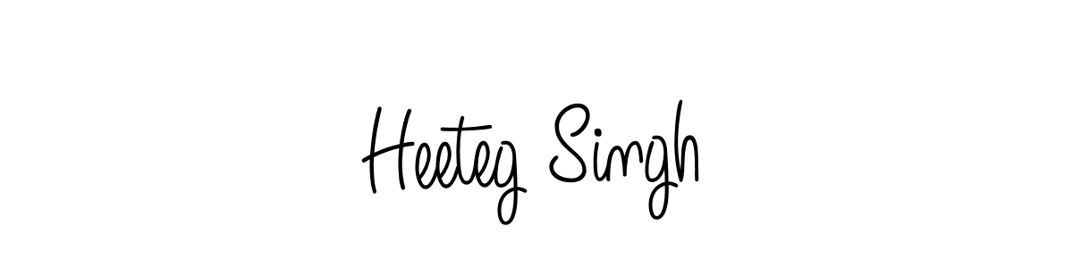 How to make Heeteg Singh name signature. Use Angelique-Rose-font-FFP style for creating short signs online. This is the latest handwritten sign. Heeteg Singh signature style 5 images and pictures png