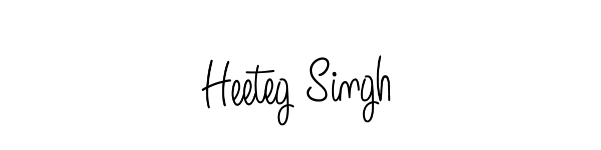 How to make Heeteg Singh name signature. Use Angelique-Rose-font-FFP style for creating short signs online. This is the latest handwritten sign. Heeteg Singh signature style 5 images and pictures png