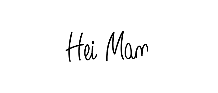 You should practise on your own different ways (Angelique-Rose-font-FFP) to write your name (Hei Man) in signature. don't let someone else do it for you. Hei Man signature style 5 images and pictures png