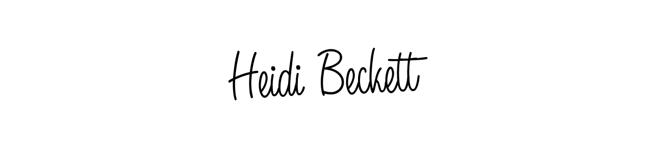 How to make Heidi Beckett signature? Angelique-Rose-font-FFP is a professional autograph style. Create handwritten signature for Heidi Beckett name. Heidi Beckett signature style 5 images and pictures png