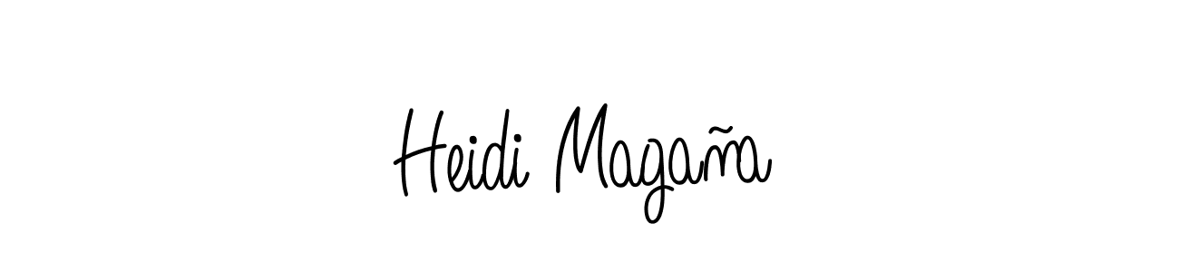 Make a beautiful signature design for name Heidi Magaña. With this signature (Angelique-Rose-font-FFP) style, you can create a handwritten signature for free. Heidi Magaña signature style 5 images and pictures png