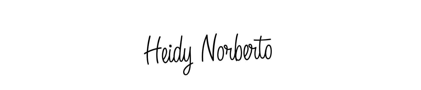 Check out images of Autograph of Heidy Norberto name. Actor Heidy Norberto Signature Style. Angelique-Rose-font-FFP is a professional sign style online. Heidy Norberto signature style 5 images and pictures png