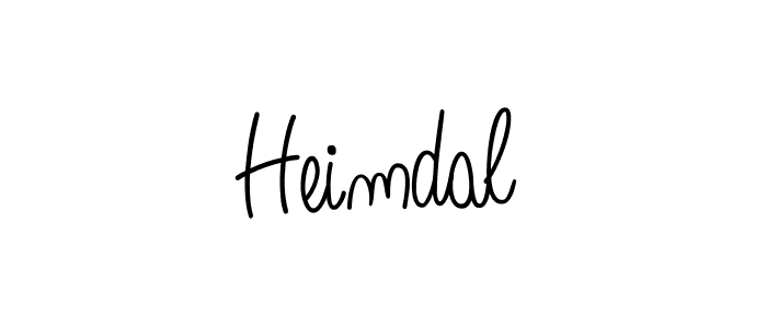 Make a beautiful signature design for name Heimdal. With this signature (Angelique-Rose-font-FFP) style, you can create a handwritten signature for free. Heimdal signature style 5 images and pictures png