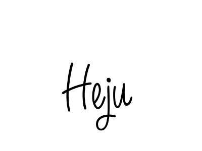 Make a beautiful signature design for name Heju. With this signature (Angelique-Rose-font-FFP) style, you can create a handwritten signature for free. Heju signature style 5 images and pictures png