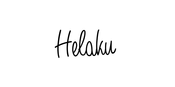 if you are searching for the best signature style for your name Helaku. so please give up your signature search. here we have designed multiple signature styles  using Angelique-Rose-font-FFP. Helaku signature style 5 images and pictures png