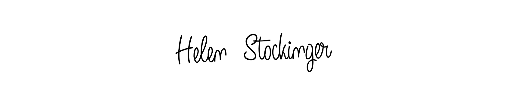 Check out images of Autograph of Helen  Stockinger name. Actor Helen  Stockinger Signature Style. Angelique-Rose-font-FFP is a professional sign style online. Helen  Stockinger signature style 5 images and pictures png