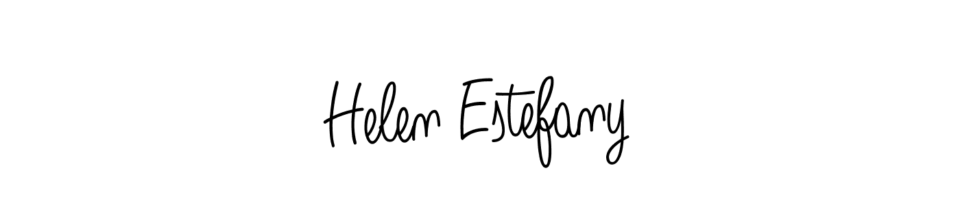Helen Estefany stylish signature style. Best Handwritten Sign (Angelique-Rose-font-FFP) for my name. Handwritten Signature Collection Ideas for my name Helen Estefany. Helen Estefany signature style 5 images and pictures png