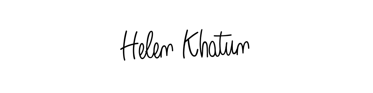 You should practise on your own different ways (Angelique-Rose-font-FFP) to write your name (Helen Khatun) in signature. don't let someone else do it for you. Helen Khatun signature style 5 images and pictures png