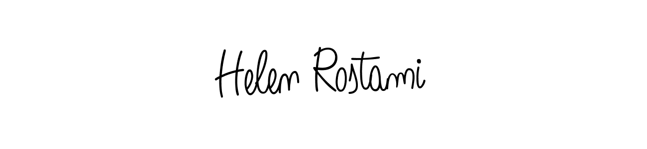 Use a signature maker to create a handwritten signature online. With this signature software, you can design (Angelique-Rose-font-FFP) your own signature for name Helen Rostami. Helen Rostami signature style 5 images and pictures png