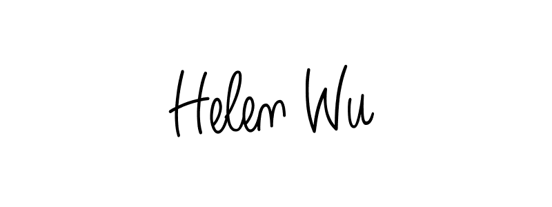 How to make Helen Wu name signature. Use Angelique-Rose-font-FFP style for creating short signs online. This is the latest handwritten sign. Helen Wu signature style 5 images and pictures png