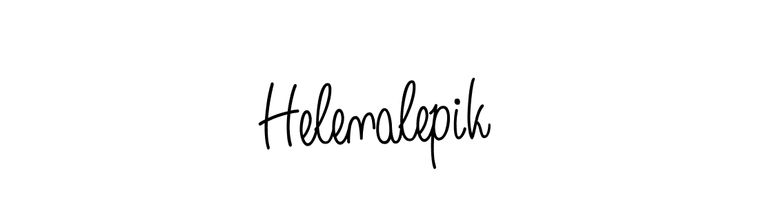 How to Draw Helenalepik signature style? Angelique-Rose-font-FFP is a latest design signature styles for name Helenalepik. Helenalepik signature style 5 images and pictures png