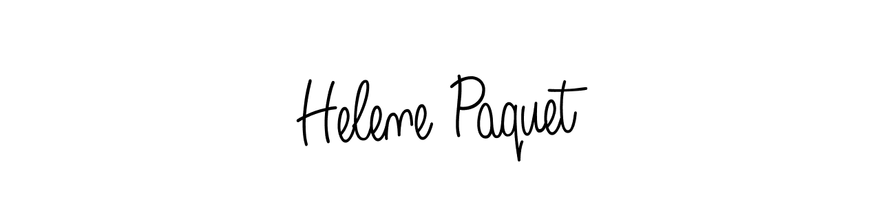 You should practise on your own different ways (Angelique-Rose-font-FFP) to write your name (Helene Paquet) in signature. don't let someone else do it for you. Helene Paquet signature style 5 images and pictures png