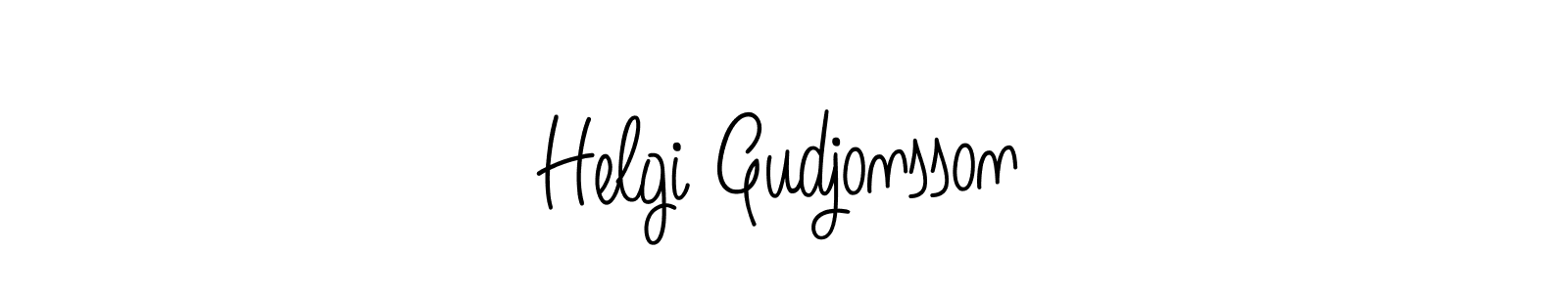 The best way (Angelique-Rose-font-FFP) to make a short signature is to pick only two or three words in your name. The name Helgi Gudjonsson include a total of six letters. For converting this name. Helgi Gudjonsson signature style 5 images and pictures png