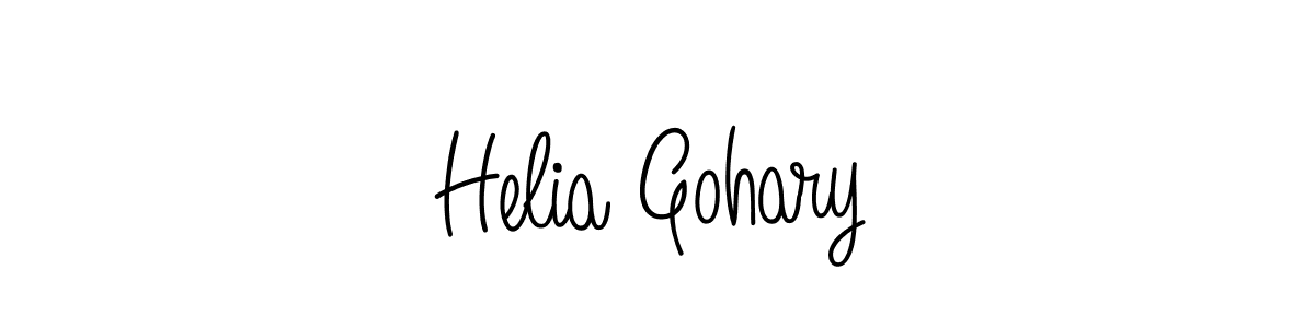 Use a signature maker to create a handwritten signature online. With this signature software, you can design (Angelique-Rose-font-FFP) your own signature for name Helia Gohary. Helia Gohary signature style 5 images and pictures png