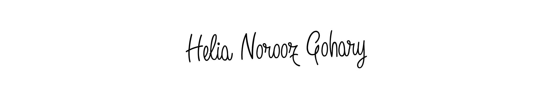 Make a beautiful signature design for name Helia Norooz Gohary. With this signature (Angelique-Rose-font-FFP) style, you can create a handwritten signature for free. Helia Norooz Gohary signature style 5 images and pictures png