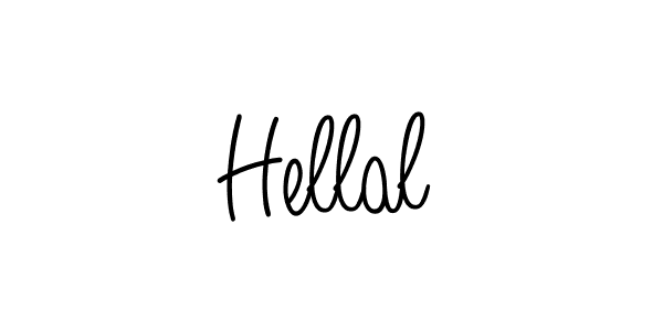 Use a signature maker to create a handwritten signature online. With this signature software, you can design (Angelique-Rose-font-FFP) your own signature for name Hellal. Hellal signature style 5 images and pictures png