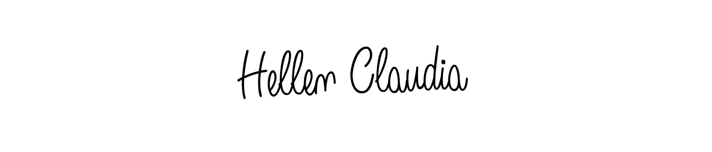 Use a signature maker to create a handwritten signature online. With this signature software, you can design (Angelique-Rose-font-FFP) your own signature for name Hellen Claudia. Hellen Claudia signature style 5 images and pictures png