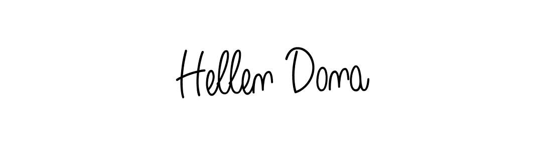 Make a beautiful signature design for name Hellen Dona. With this signature (Angelique-Rose-font-FFP) style, you can create a handwritten signature for free. Hellen Dona signature style 5 images and pictures png