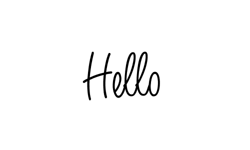 Make a beautiful signature design for name Hello. With this signature (Angelique-Rose-font-FFP) style, you can create a handwritten signature for free. Hello signature style 5 images and pictures png