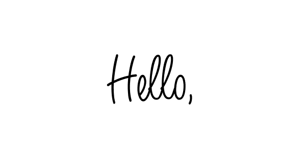 Design your own signature with our free online signature maker. With this signature software, you can create a handwritten (Angelique-Rose-font-FFP) signature for name Hello,. Hello, signature style 5 images and pictures png