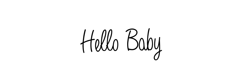 How to make Hello Baby name signature. Use Angelique-Rose-font-FFP style for creating short signs online. This is the latest handwritten sign. Hello Baby signature style 5 images and pictures png