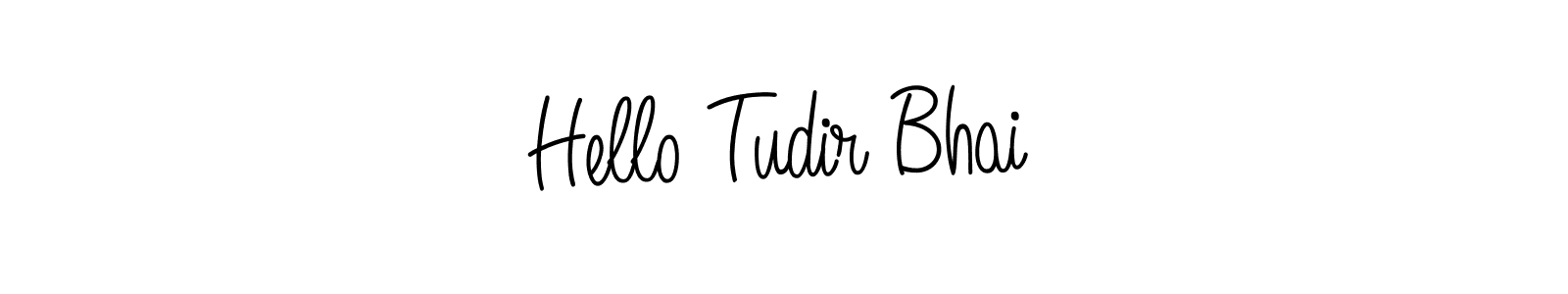 Use a signature maker to create a handwritten signature online. With this signature software, you can design (Angelique-Rose-font-FFP) your own signature for name Hello Tudir Bhai. Hello Tudir Bhai signature style 5 images and pictures png