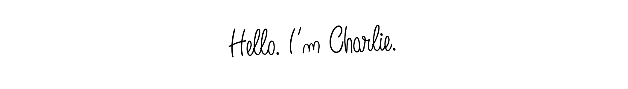 The best way (Angelique-Rose-font-FFP) to make a short signature is to pick only two or three words in your name. The name Hello. I’m Charlie. include a total of six letters. For converting this name. Hello. I’m Charlie. signature style 5 images and pictures png