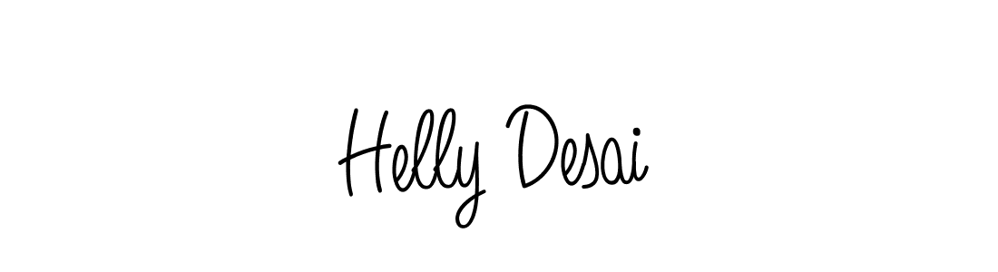 Design your own signature with our free online signature maker. With this signature software, you can create a handwritten (Angelique-Rose-font-FFP) signature for name Helly Desai. Helly Desai signature style 5 images and pictures png