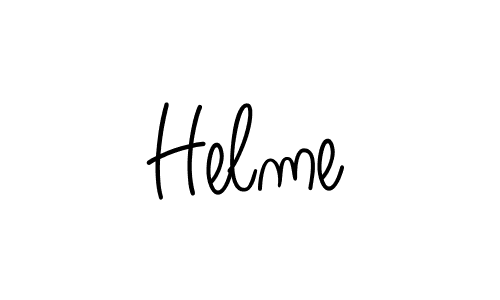 You should practise on your own different ways (Angelique-Rose-font-FFP) to write your name (Helme) in signature. don't let someone else do it for you. Helme signature style 5 images and pictures png