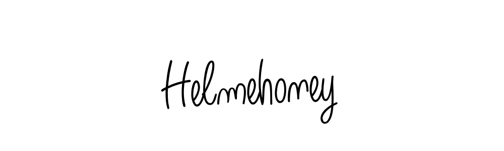 You should practise on your own different ways (Angelique-Rose-font-FFP) to write your name (Helmehoney) in signature. don't let someone else do it for you. Helmehoney signature style 5 images and pictures png
