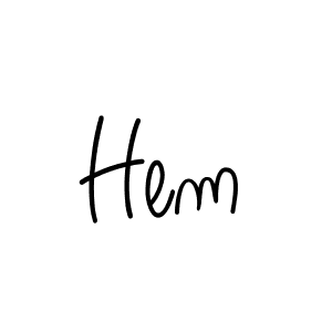 How to make Hem name signature. Use Angelique-Rose-font-FFP style for creating short signs online. This is the latest handwritten sign. Hem signature style 5 images and pictures png