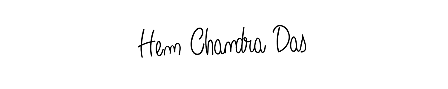 Hem Chandra Das stylish signature style. Best Handwritten Sign (Angelique-Rose-font-FFP) for my name. Handwritten Signature Collection Ideas for my name Hem Chandra Das. Hem Chandra Das signature style 5 images and pictures png