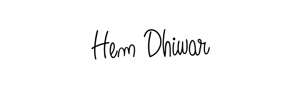 Create a beautiful signature design for name Hem Dhiwar. With this signature (Angelique-Rose-font-FFP) fonts, you can make a handwritten signature for free. Hem Dhiwar signature style 5 images and pictures png