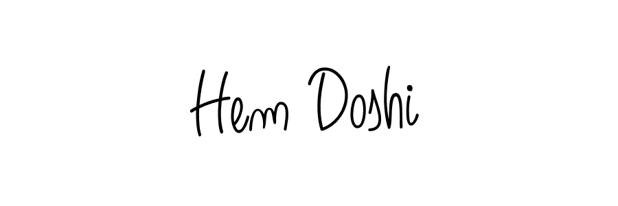 Also we have Hem Doshi name is the best signature style. Create professional handwritten signature collection using Angelique-Rose-font-FFP autograph style. Hem Doshi signature style 5 images and pictures png