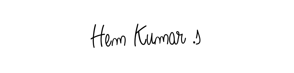 Design your own signature with our free online signature maker. With this signature software, you can create a handwritten (Angelique-Rose-font-FFP) signature for name Hem Kumar .s. Hem Kumar .s signature style 5 images and pictures png