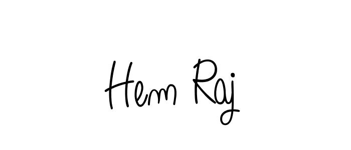 Hem Raj stylish signature style. Best Handwritten Sign (Angelique-Rose-font-FFP) for my name. Handwritten Signature Collection Ideas for my name Hem Raj. Hem Raj signature style 5 images and pictures png