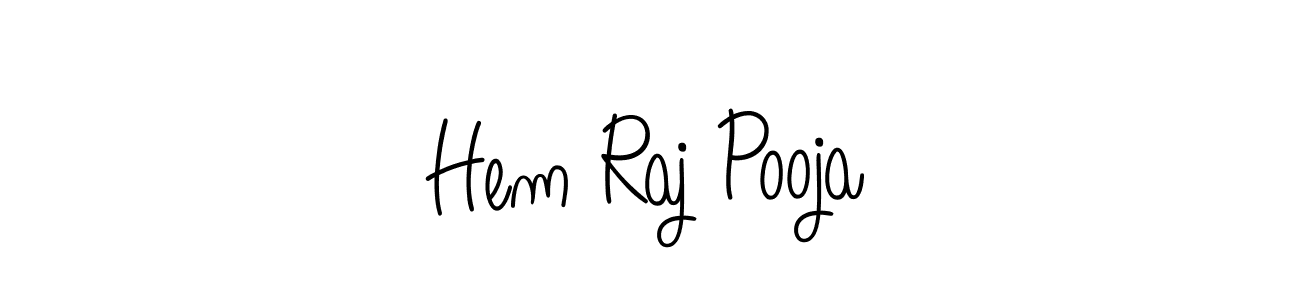 if you are searching for the best signature style for your name Hem Raj Pooja. so please give up your signature search. here we have designed multiple signature styles  using Angelique-Rose-font-FFP. Hem Raj Pooja signature style 5 images and pictures png