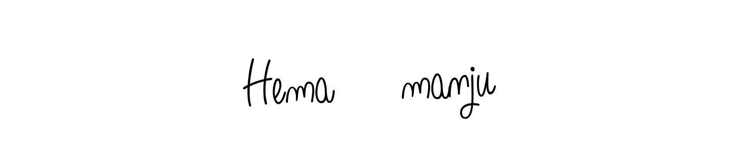 Make a beautiful signature design for name Hema❤️manju. With this signature (Angelique-Rose-font-FFP) style, you can create a handwritten signature for free. Hema❤️manju signature style 5 images and pictures png