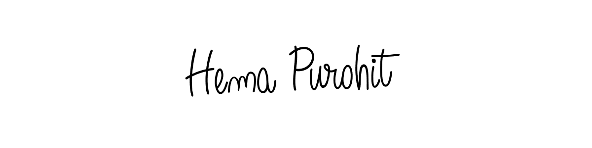 You should practise on your own different ways (Angelique-Rose-font-FFP) to write your name (Hema Purohit) in signature. don't let someone else do it for you. Hema Purohit signature style 5 images and pictures png