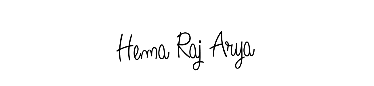 How to Draw Hema Raj Arya signature style? Angelique-Rose-font-FFP is a latest design signature styles for name Hema Raj Arya. Hema Raj Arya signature style 5 images and pictures png