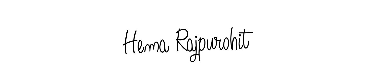 Design your own signature with our free online signature maker. With this signature software, you can create a handwritten (Angelique-Rose-font-FFP) signature for name Hema Rajpurohit. Hema Rajpurohit signature style 5 images and pictures png