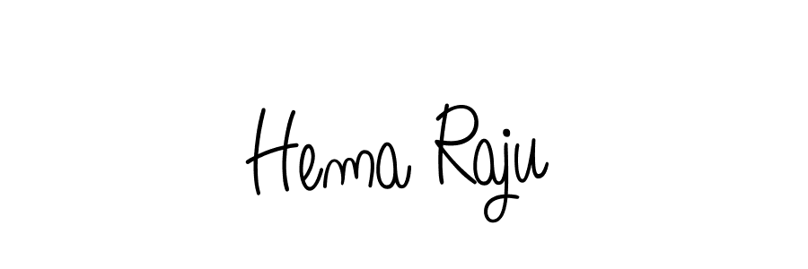 Use a signature maker to create a handwritten signature online. With this signature software, you can design (Angelique-Rose-font-FFP) your own signature for name Hema Raju. Hema Raju signature style 5 images and pictures png