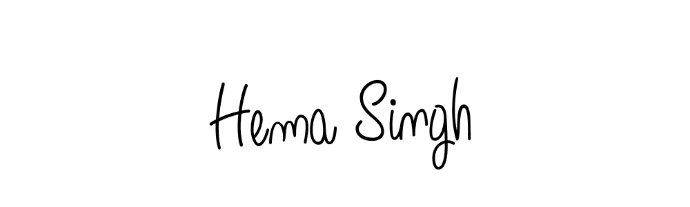 Use a signature maker to create a handwritten signature online. With this signature software, you can design (Angelique-Rose-font-FFP) your own signature for name Hema Singh. Hema Singh signature style 5 images and pictures png