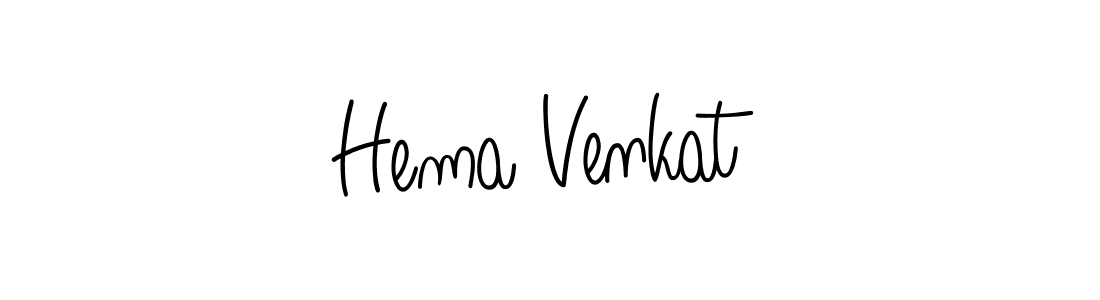 Use a signature maker to create a handwritten signature online. With this signature software, you can design (Angelique-Rose-font-FFP) your own signature for name Hema Venkat. Hema Venkat signature style 5 images and pictures png