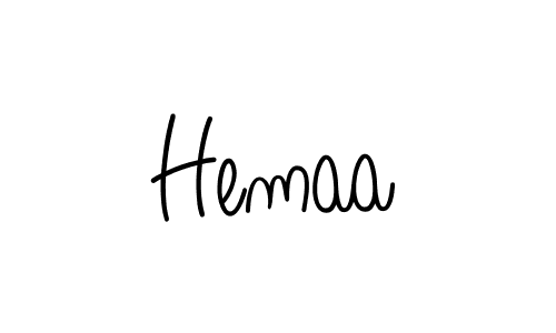 How to make Hemaa name signature. Use Angelique-Rose-font-FFP style for creating short signs online. This is the latest handwritten sign. Hemaa signature style 5 images and pictures png