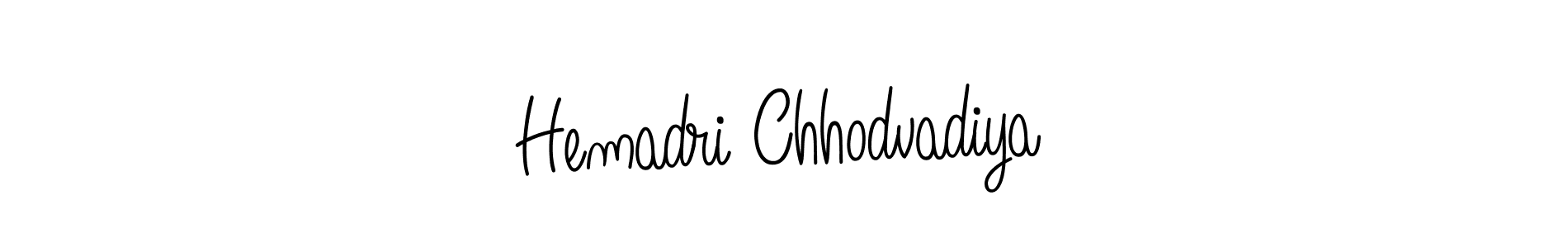 Design your own signature with our free online signature maker. With this signature software, you can create a handwritten (Angelique-Rose-font-FFP) signature for name Hemadri Chhodvadiya. Hemadri Chhodvadiya signature style 5 images and pictures png