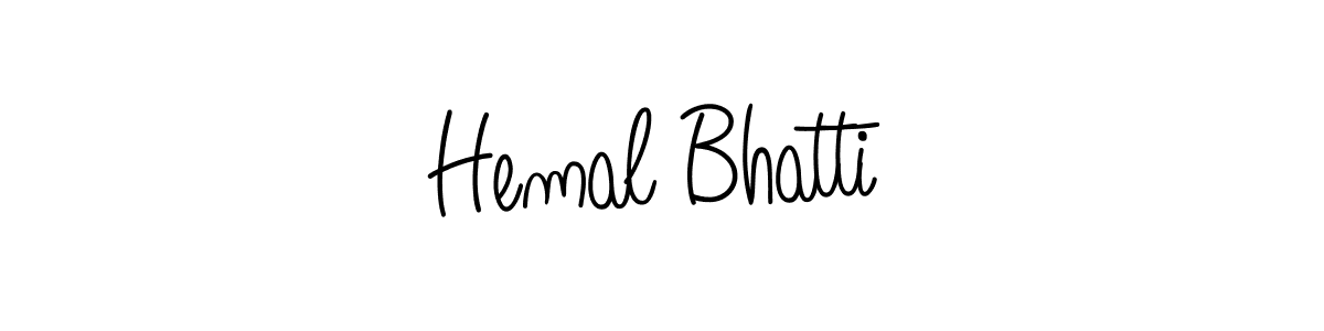 The best way (Angelique-Rose-font-FFP) to make a short signature is to pick only two or three words in your name. The name Hemal Bhatti include a total of six letters. For converting this name. Hemal Bhatti signature style 5 images and pictures png